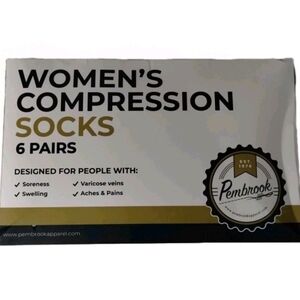 Women's Compression Socks 6 pack. L/XL. Dark Gray
